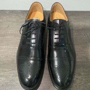 Classic Black Leather Men's Dress Shoes
